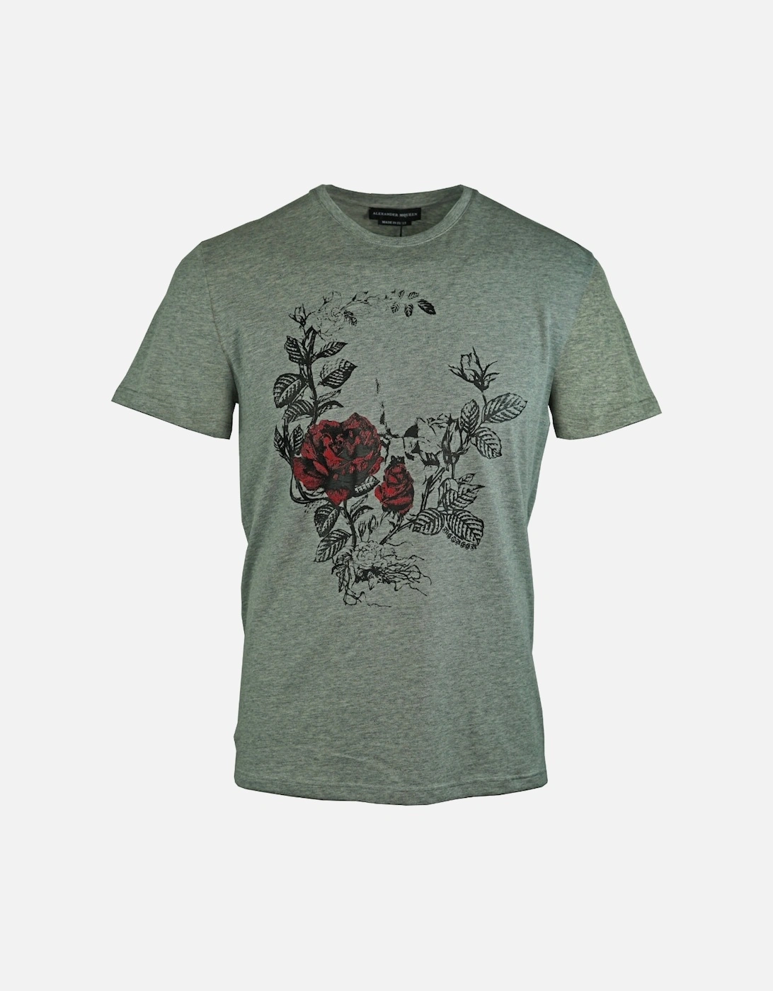Floral Skull Grey T-Shirt, 2 of 1