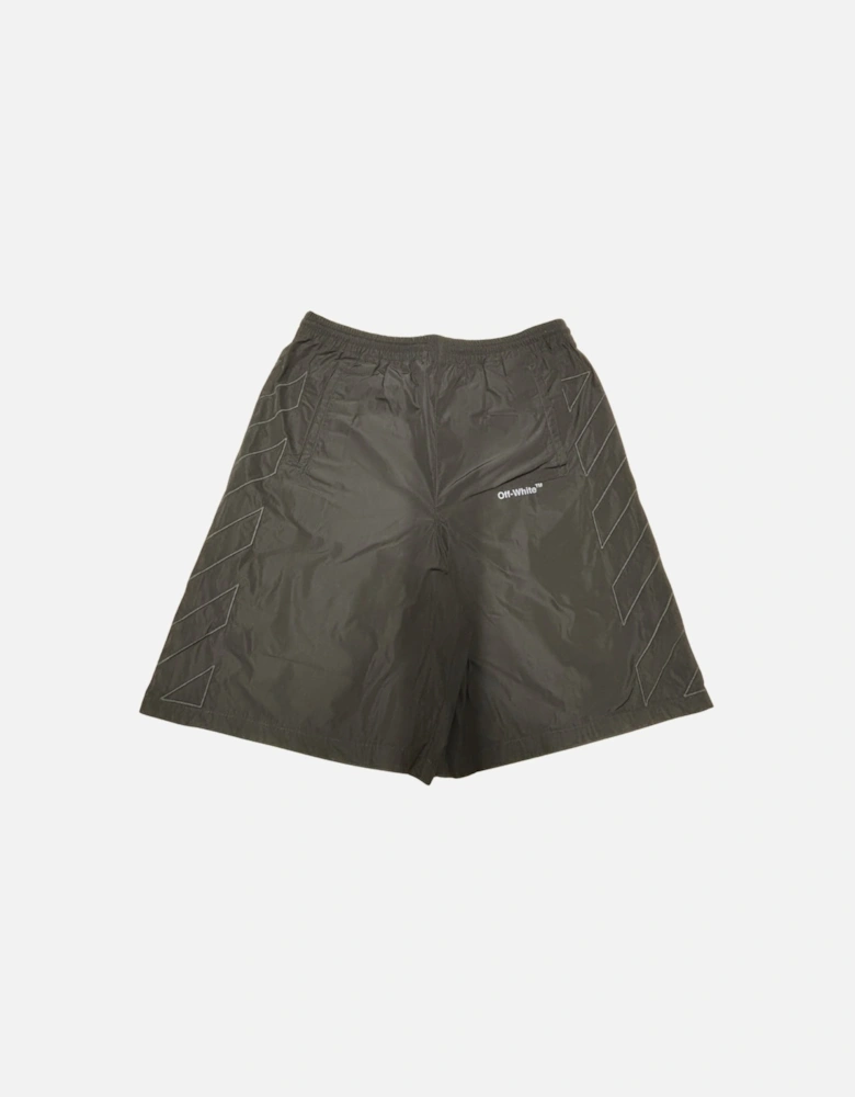 Diag Outline Black Track Shorts
