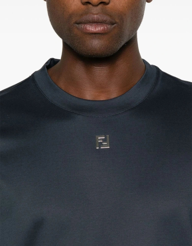 FF Metal Detail Plaque T-Shirt Navy Blue