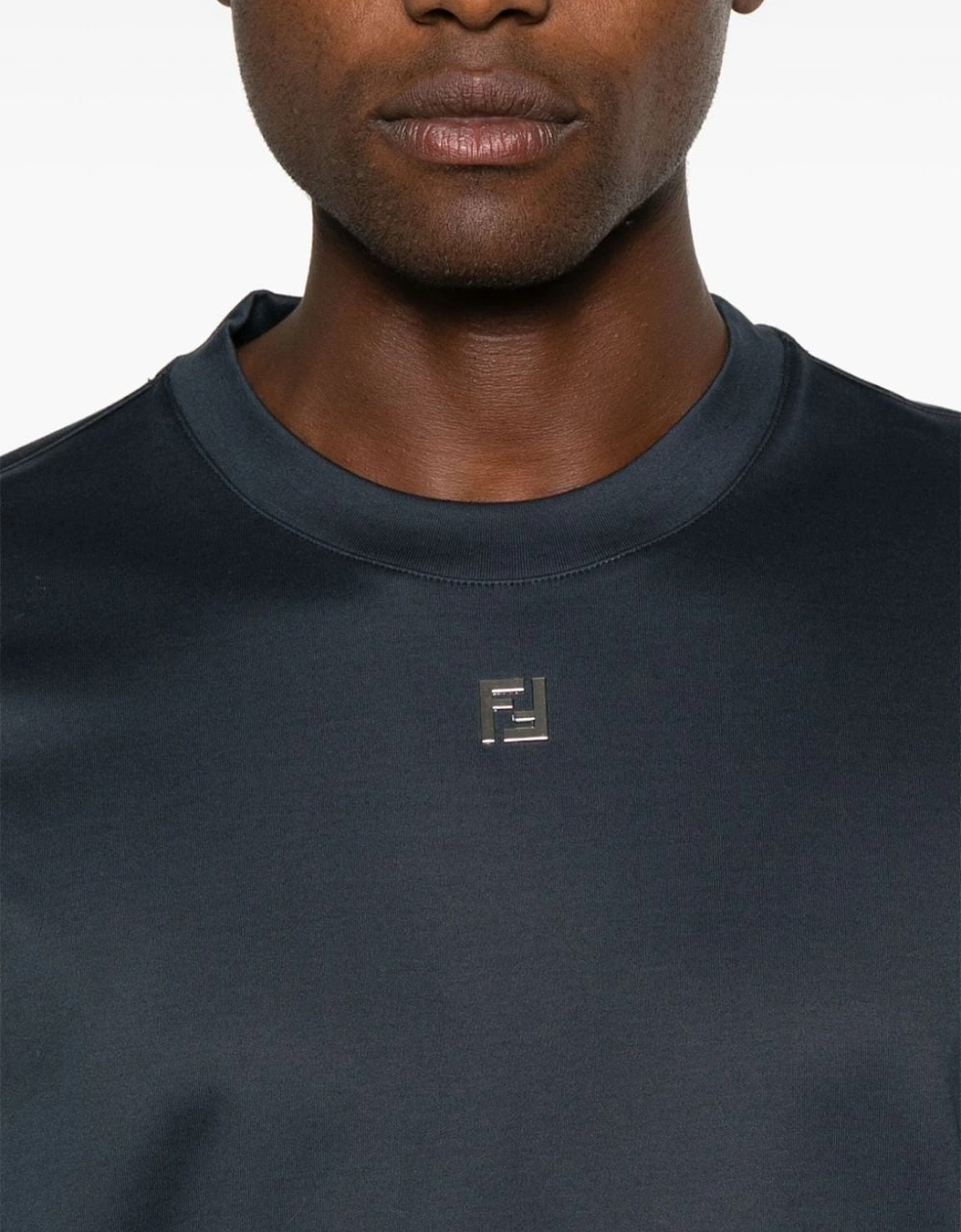 FF Metal Detail Plaque T-Shirt Navy Blue