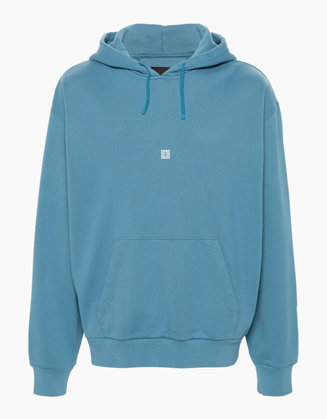 Men's Givenchy 4G Logo Embroidered Hooded Sweatshirt Blue - Size: 36