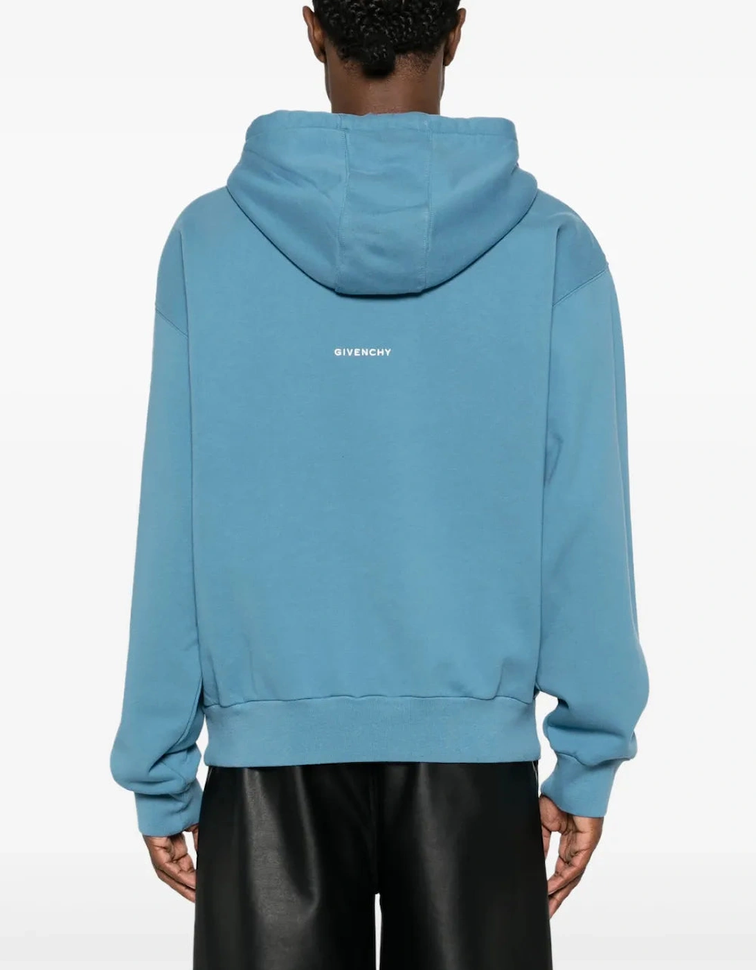 4G Logo Embroidered Hooded Sweatshirt Blue