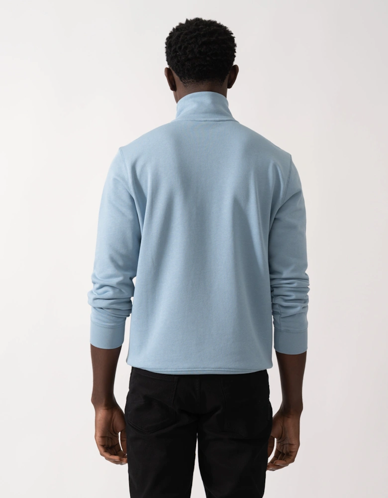 BOSS Orange Zetrust Mens 1/4 Zip Sweatshirt - Light/Pastel Blue 451