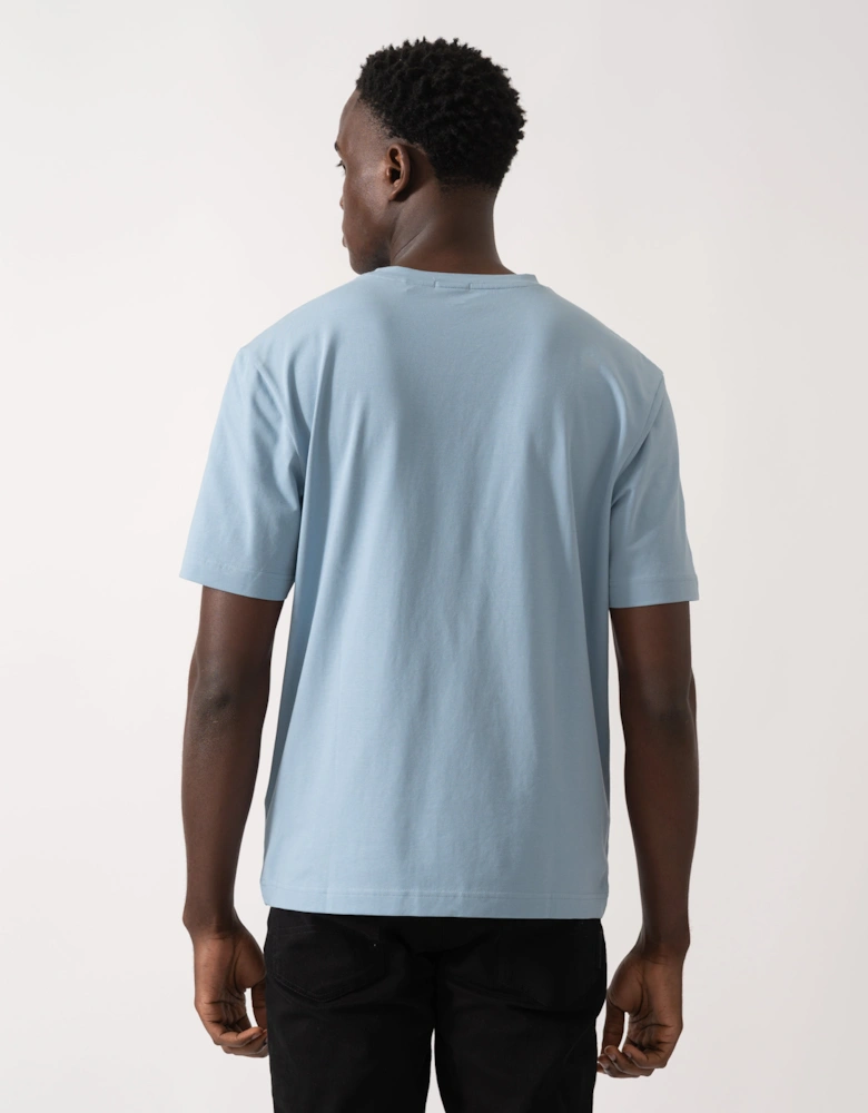 BOSS Orange TChup Mens Crew Neck Small Logo T-Shirt - Light/Pastel Blue 451