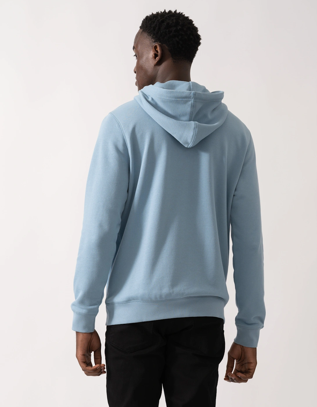 BOSS Orange Wetalk Mens Pullover Hoodie With Logo Patch - Light/Pastel Blue 451