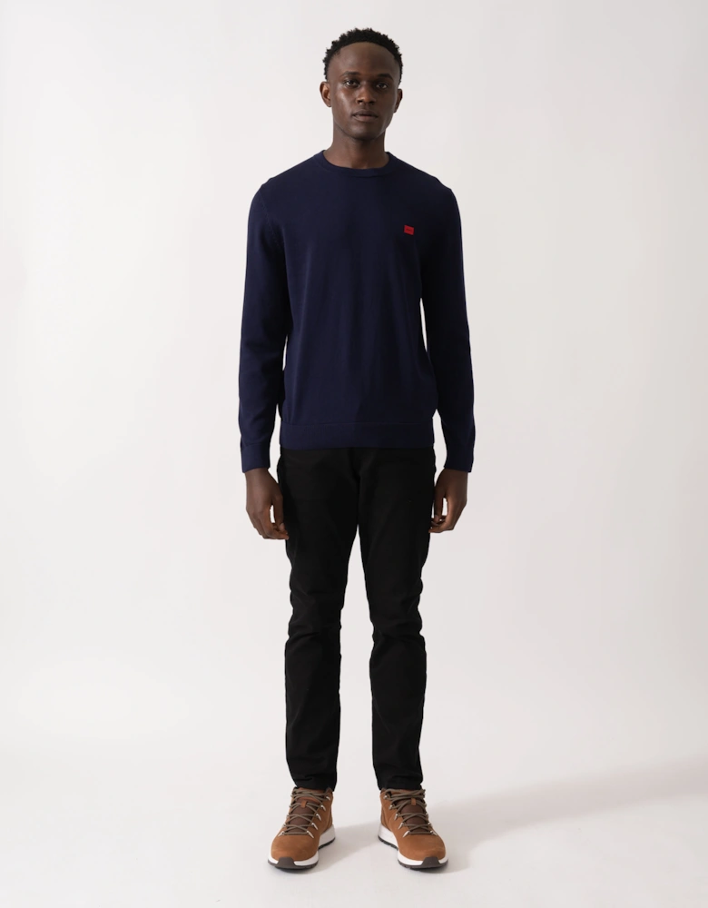 HUGO San Cassius Mens Crew Neck Sweater - Navy 418