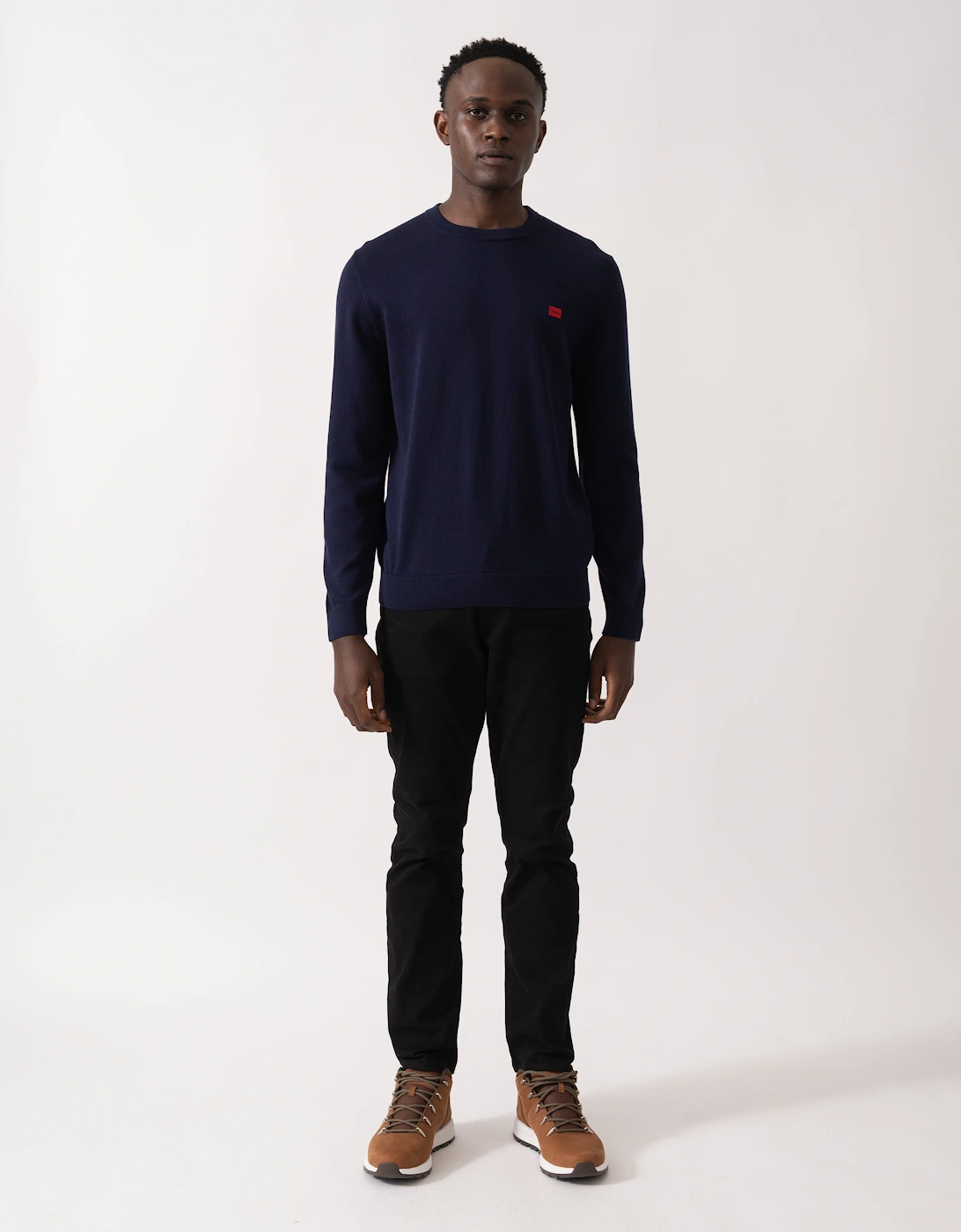 HUGO San Cassius Mens Crew Neck Sweater - Navy 418
