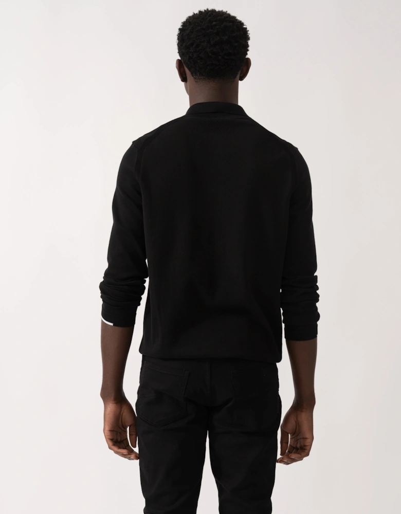 BOSS Green Ever-X Mens Regular-Fit Cotton Sweater with Zipped Collar - Black 001
