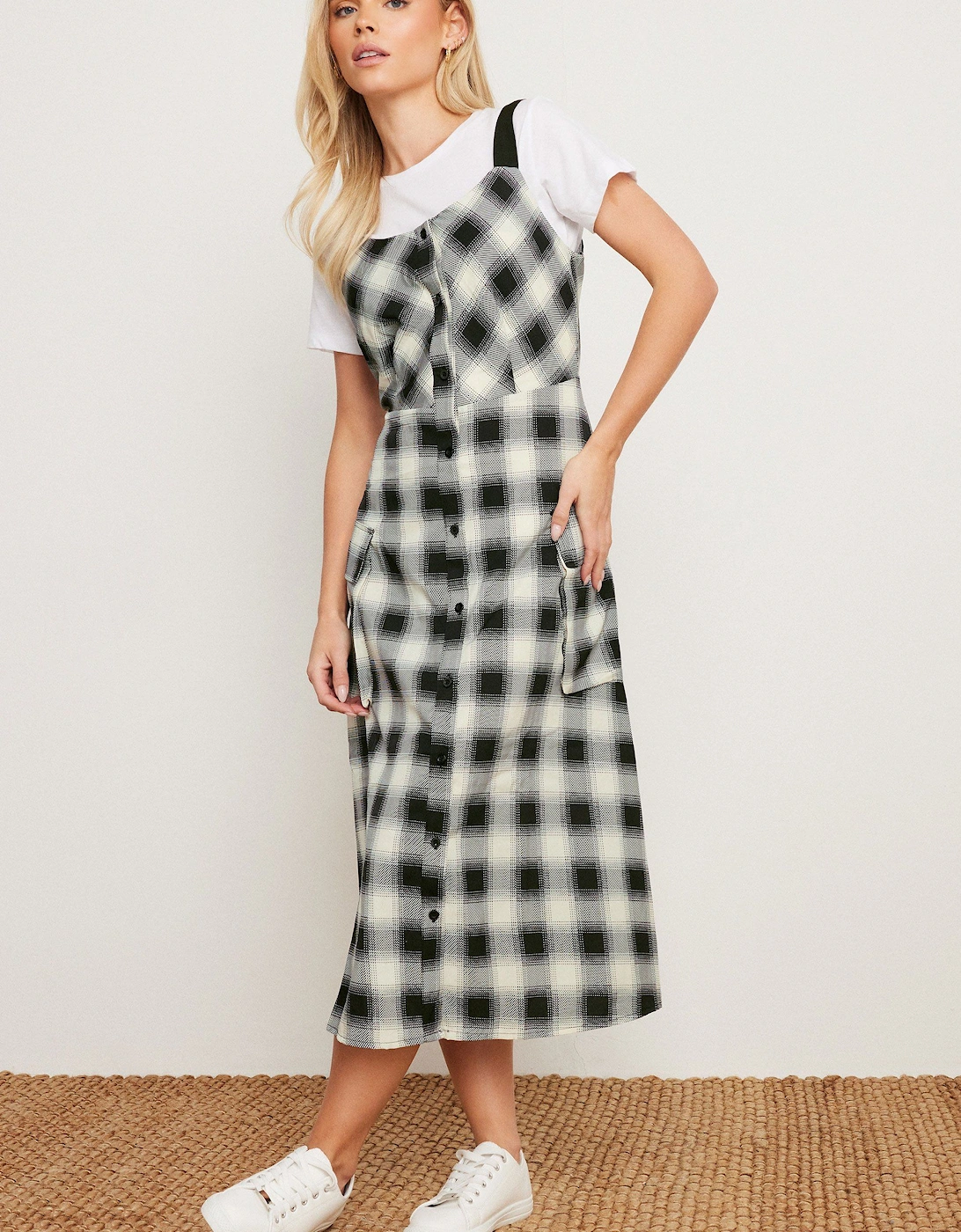 Petite Strappy Midi Dress, 2 of 1