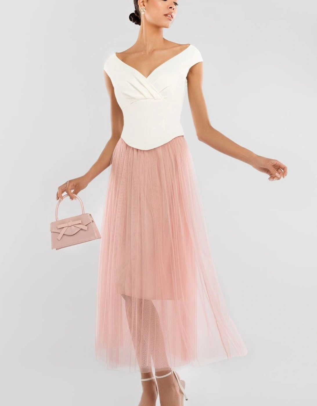 Front Pleated Wrap Off The Shoulder Corset, 2 of 1