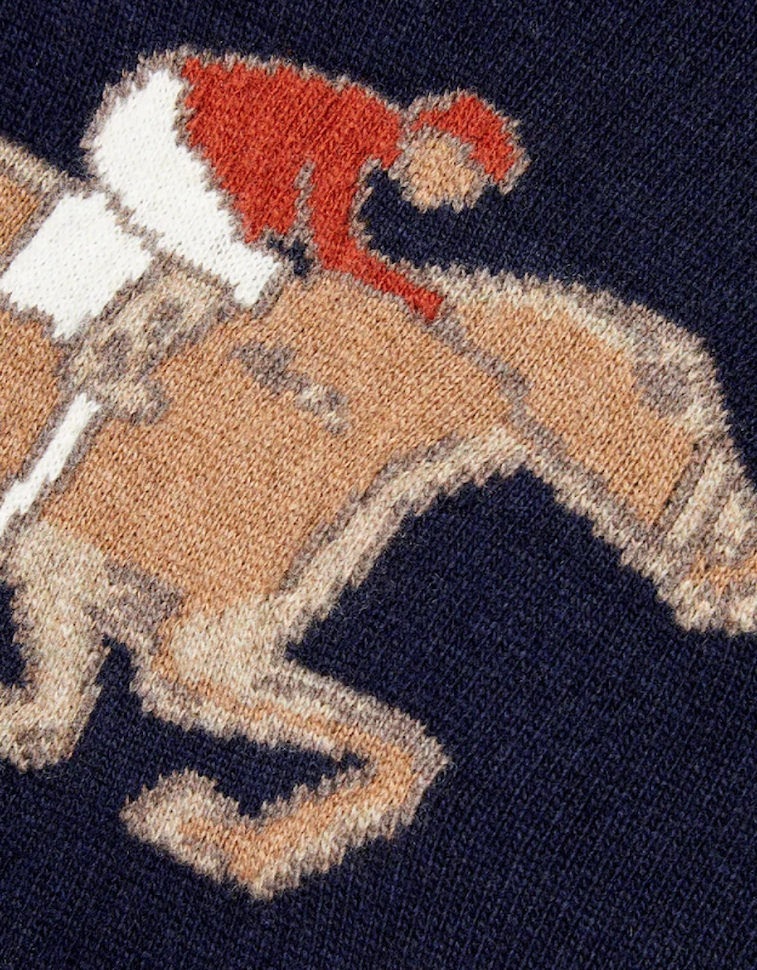 Equestrian Navy Knit Sweatshirt