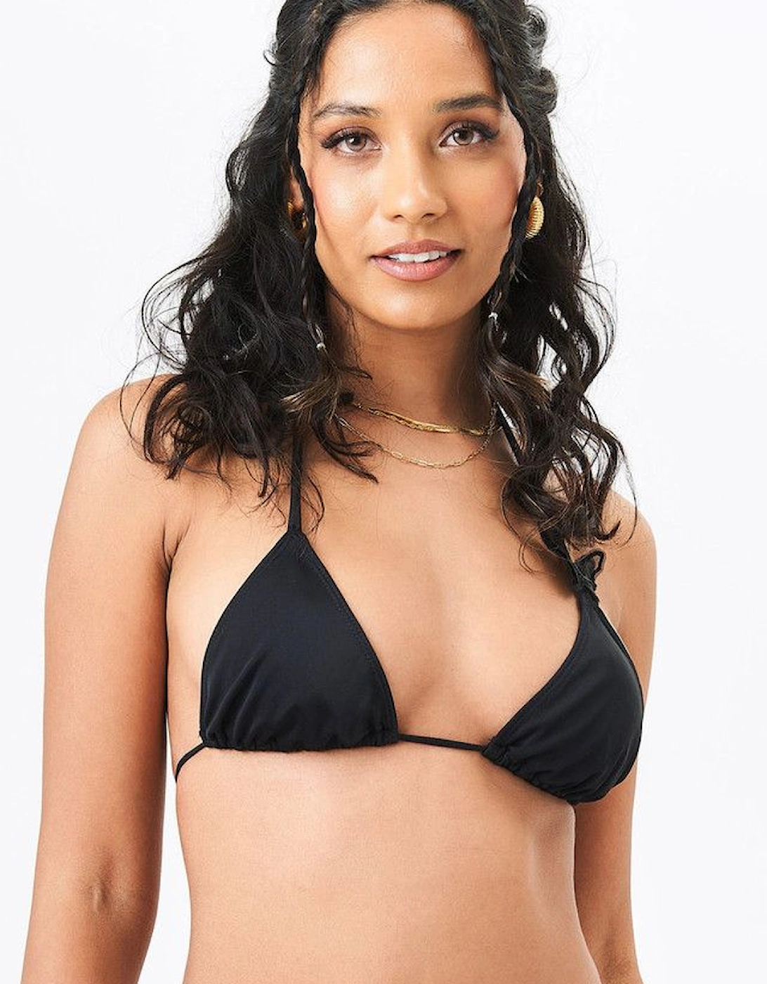 Black Butterfly Detail Triangle Bikini Top, 2 of 1