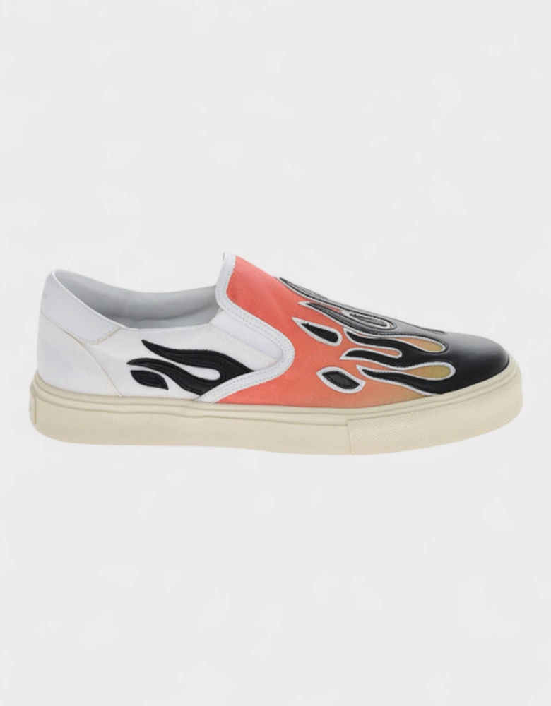 Flame Canvas Slip-on Sneakers