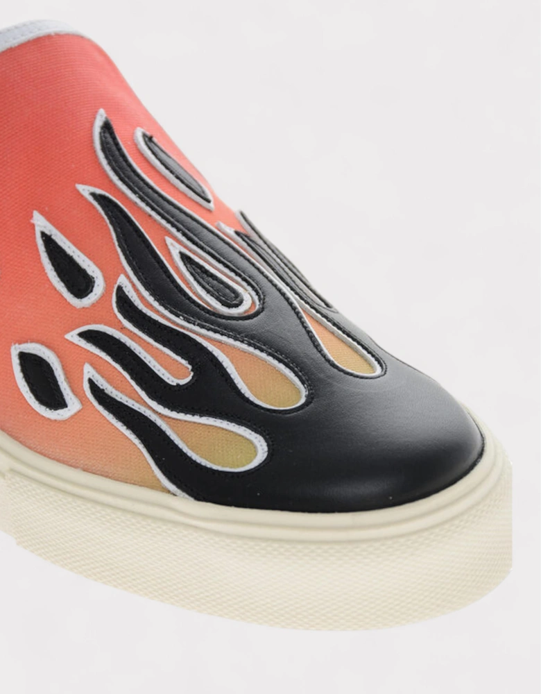 Flame Canvas Slip-on Sneakers