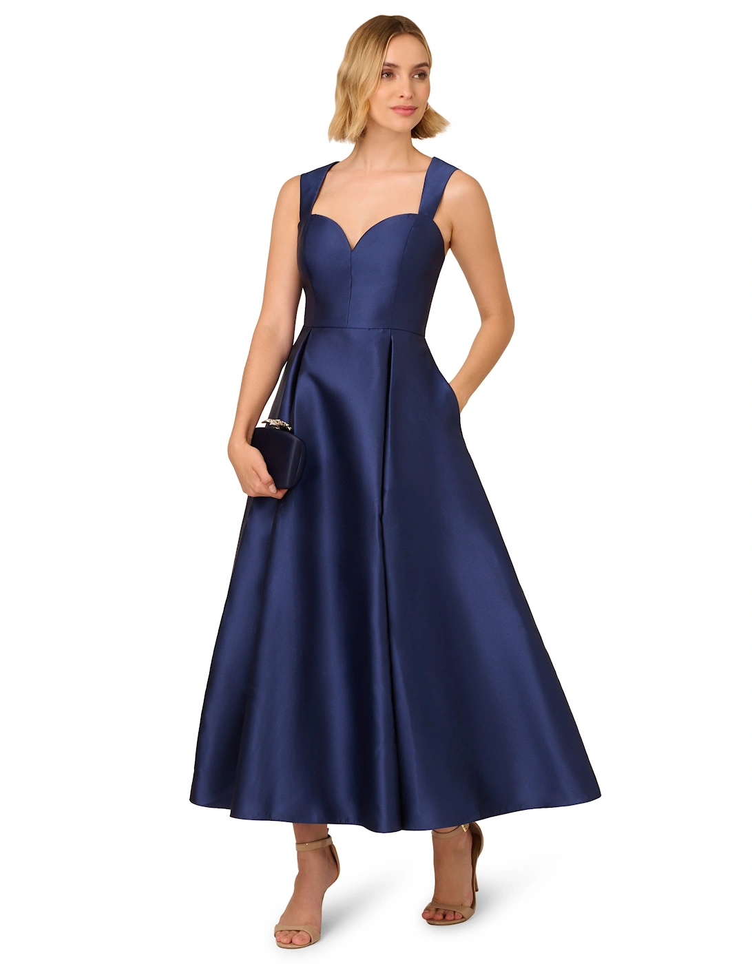 Sweetheart Mikado Ankle Dress, 2 of 1