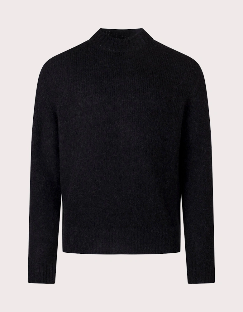 Relaxed Fit Rasmus Mock Neck Brushed Sweatshirt