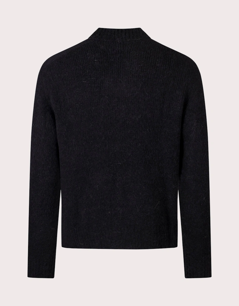 Relaxed Fit Rasmus Mock Neck Brushed Sweatshirt