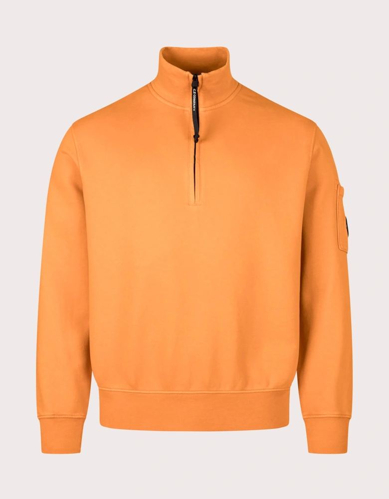 Diagonal Fleece Quarter Zip Sweatshirt