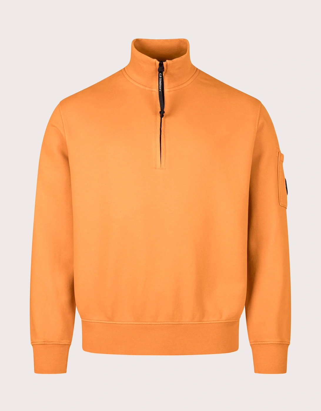 Diagonal Fleece Quarter Zip Sweatshirt