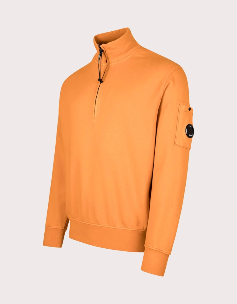 Diagonal Fleece Quarter Zip Sweatshirt