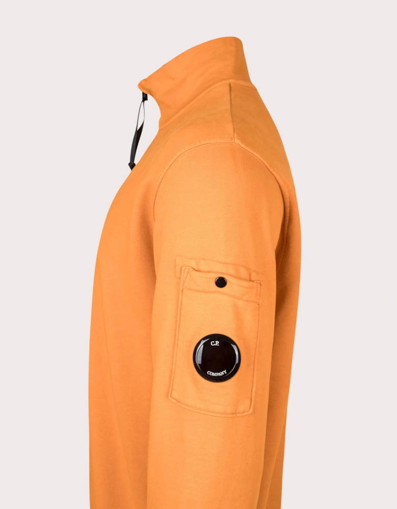 Diagonal Fleece Quarter Zip Sweatshirt