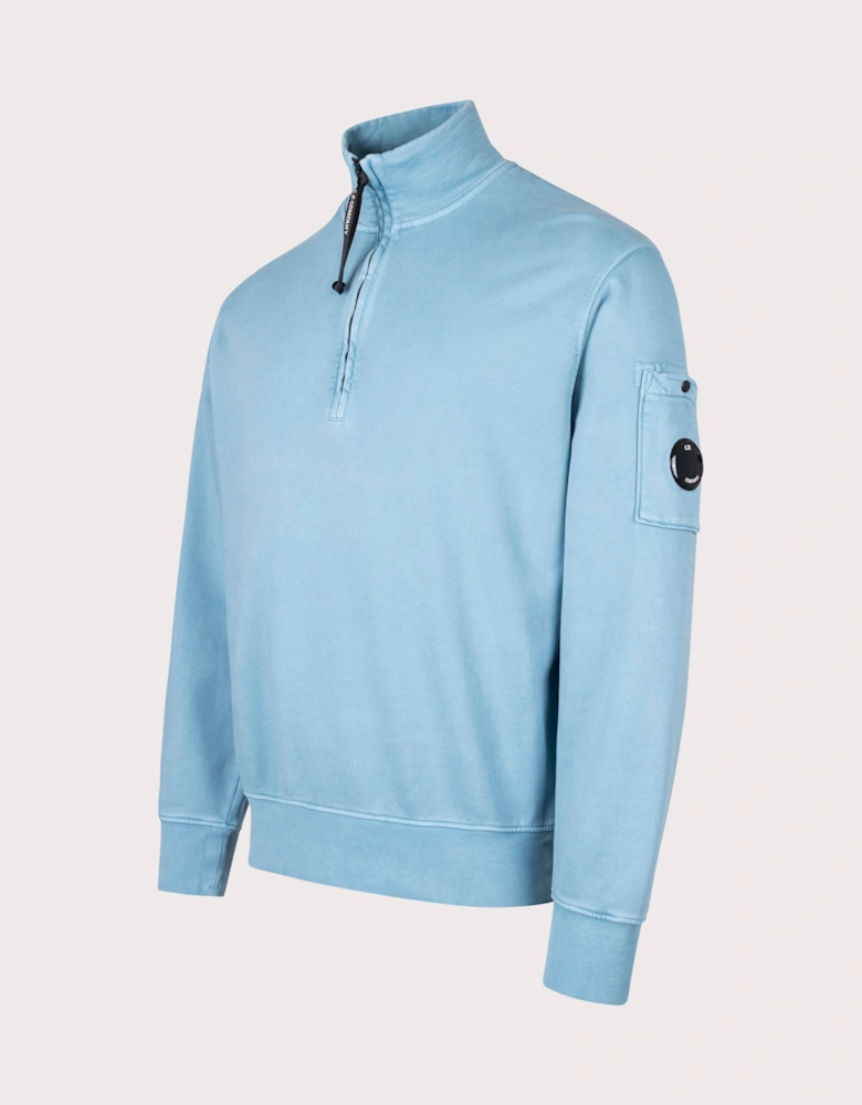 Diagonal Fleece Quarter Zip Sweatshirt
