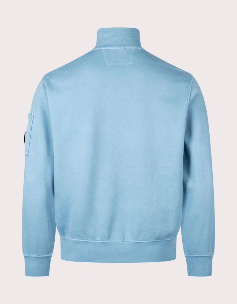 Diagonal Fleece Quarter Zip Sweatshirt
