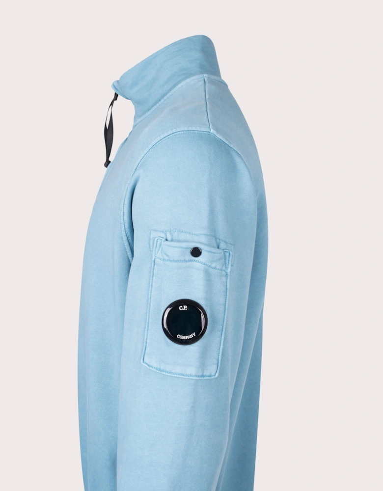 Diagonal Fleece Quarter Zip Sweatshirt