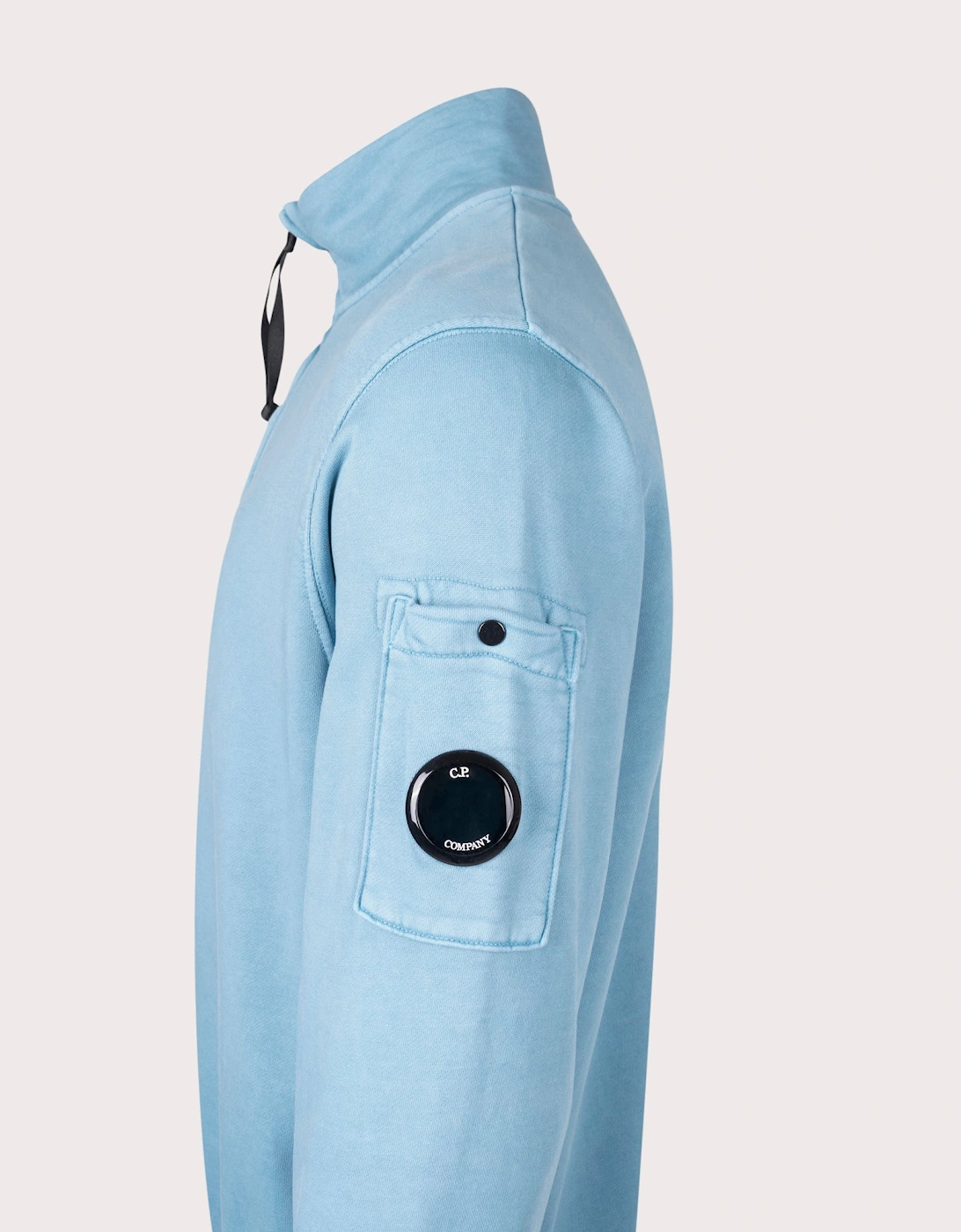 Diagonal Fleece Quarter Zip Sweatshirt