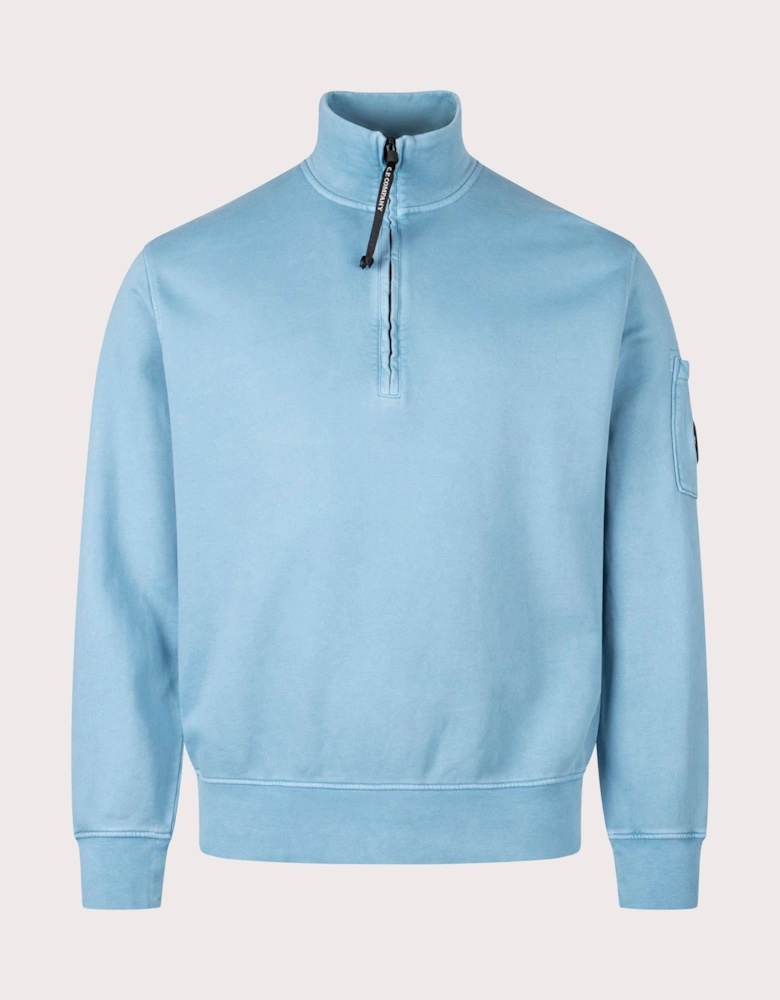 Diagonal Fleece Quarter Zip Sweatshirt
