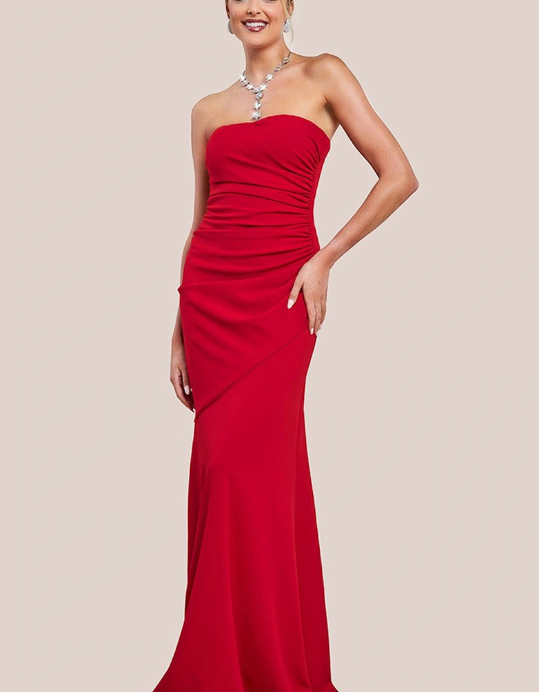 Scuba Crepe Bandeau Maxi With Diamante Necklace, 2 of 1