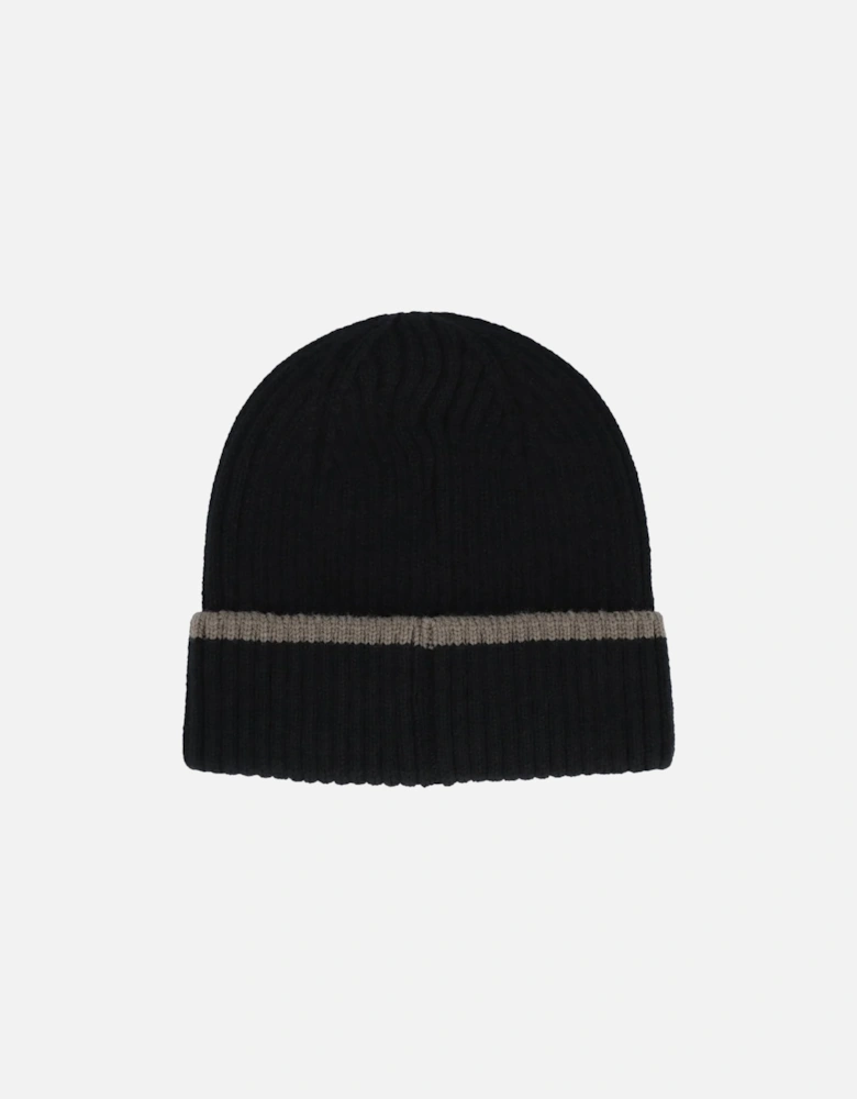 Ellison Rib Knit Beanie Hat Black