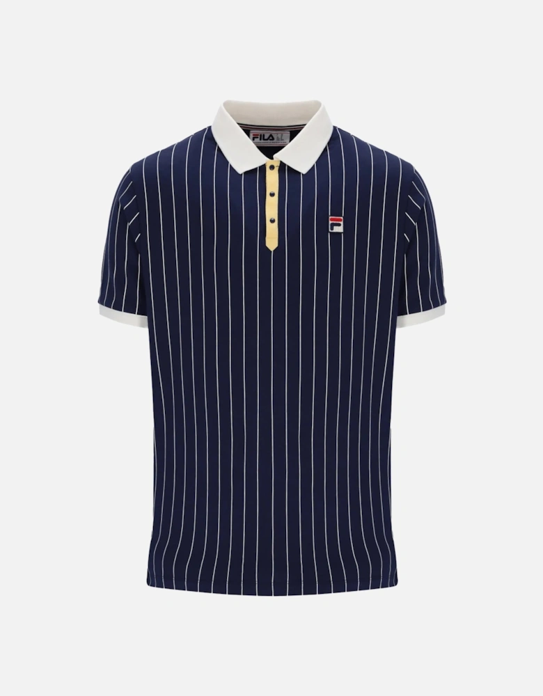 BB1 Classic Striped Polo Shirt Navy/Raffia/Gardenia