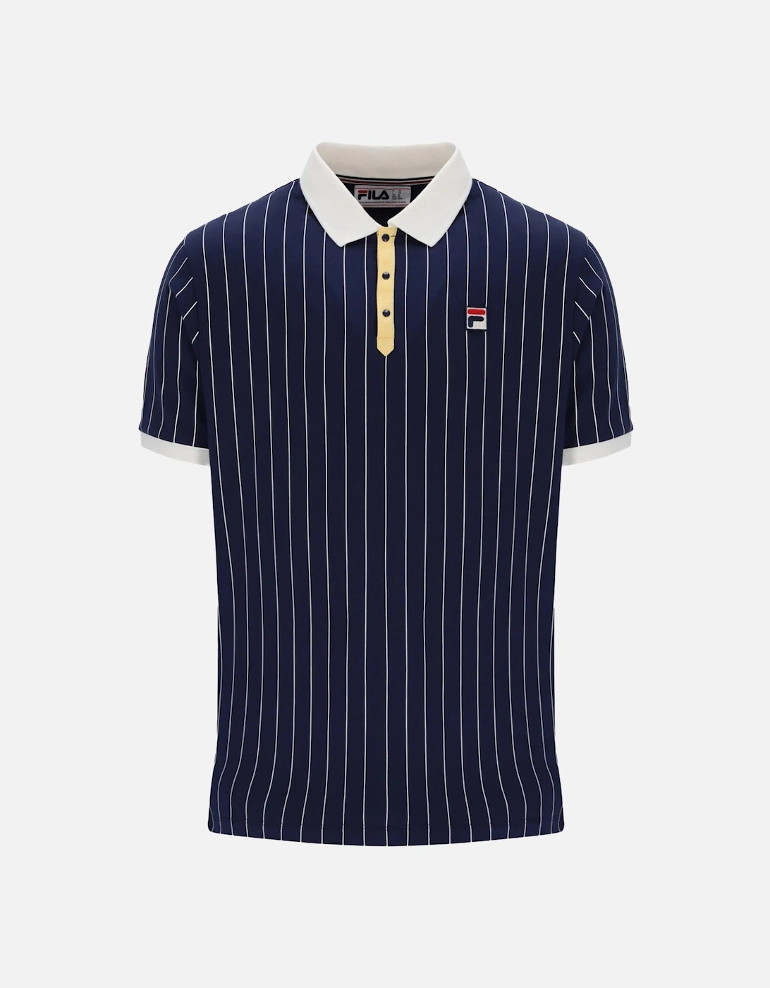 BB1 Classic Striped Polo Shirt Navy/Raffia/Gardenia, 5 of 4