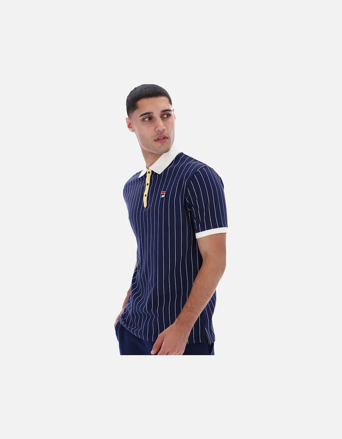 BB1 Classic Striped Polo Shirt Navy/Raffia/Gardenia