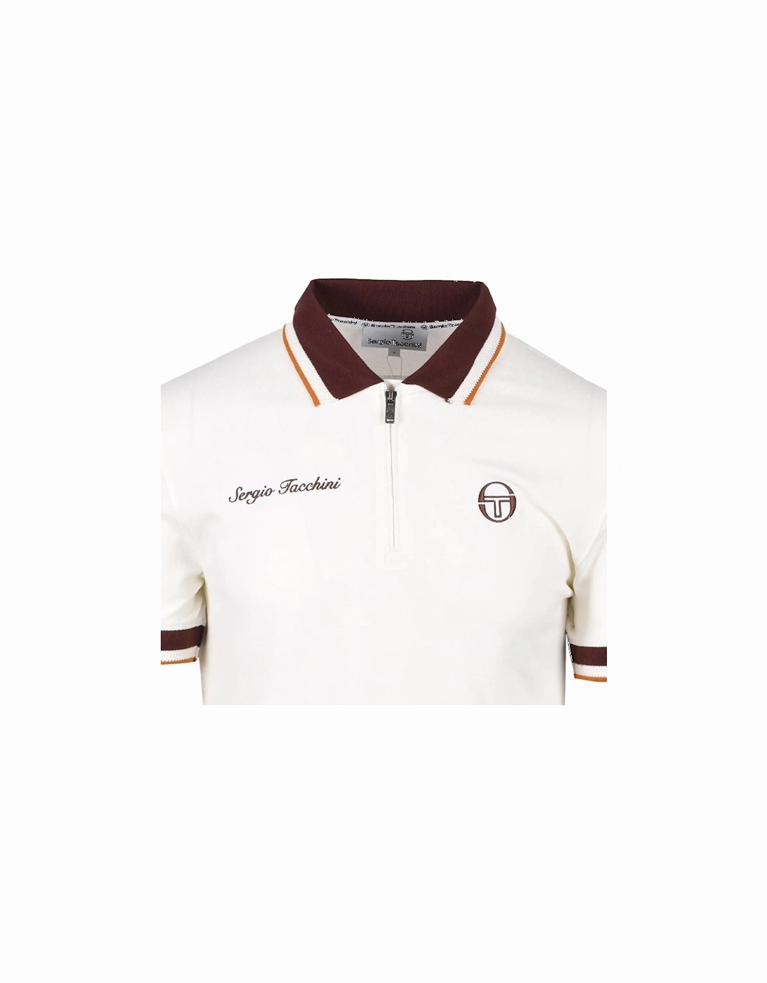 Nanto Half Zip Polo Shirt Gardenia
