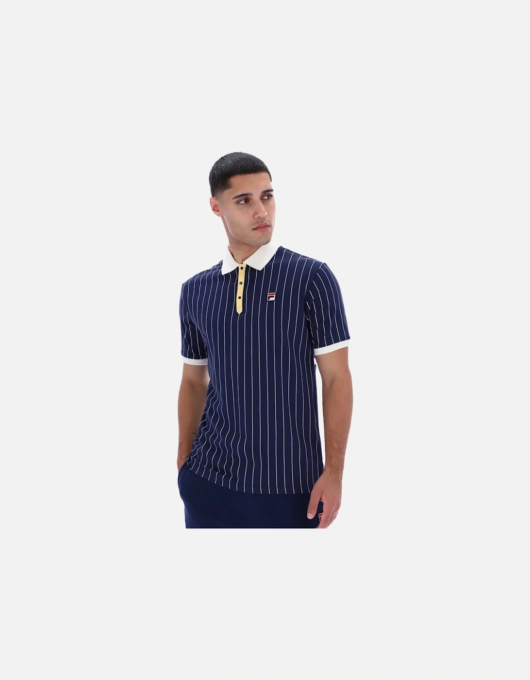 BB1 Classic Striped Polo Shirt Navy/Raffia/Gardenia