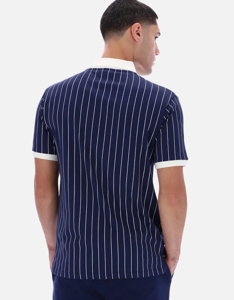 BB1 Classic Striped Polo Shirt Navy/Raffia/Gardenia