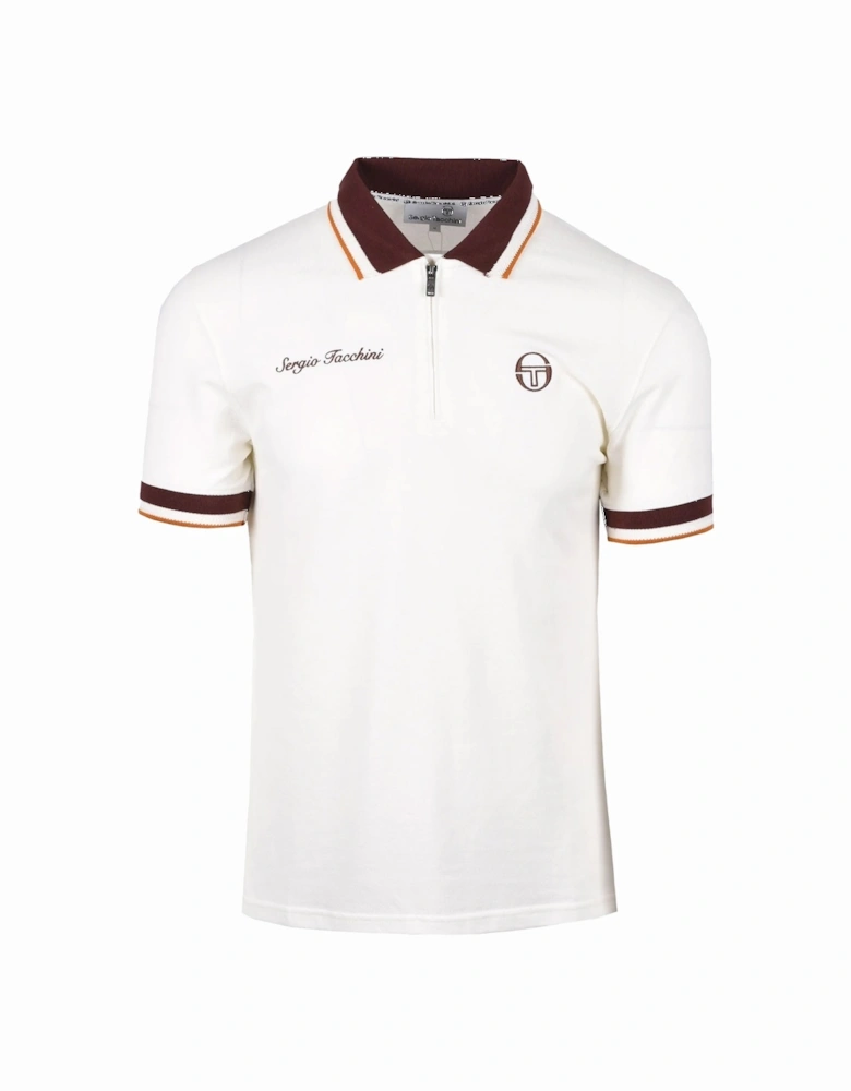Nanto Half Zip Polo Shirt Gardenia