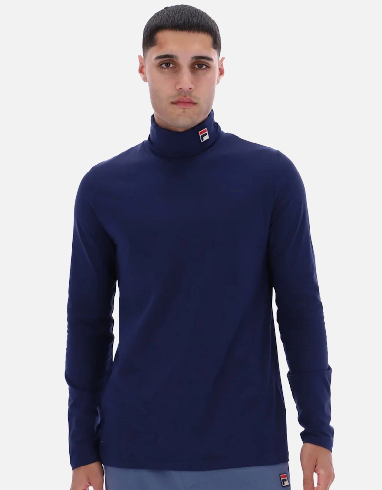 19th Classic Roll Neck Sweater Tee Navy