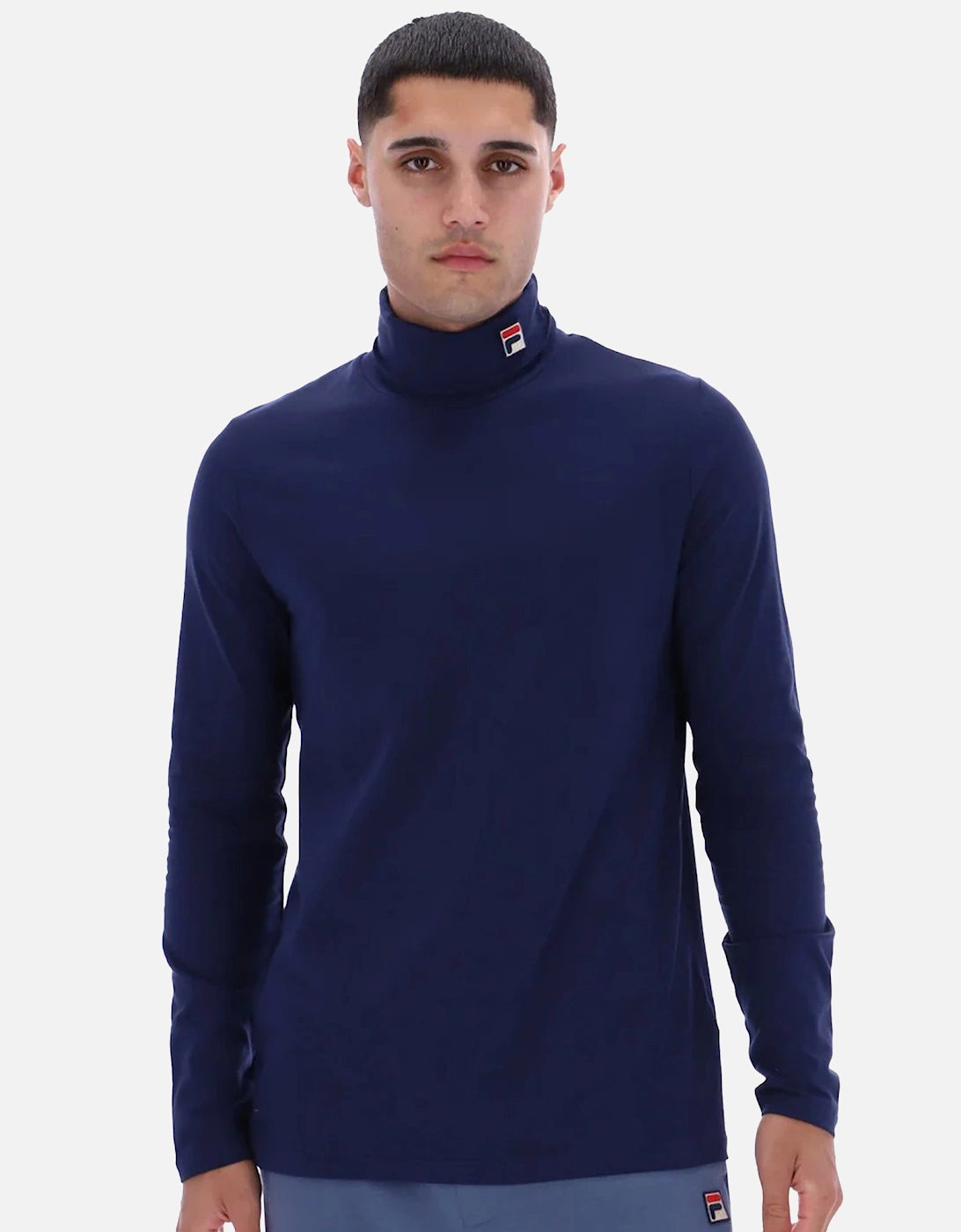 19th Classic Roll Neck Sweater Tee Navy