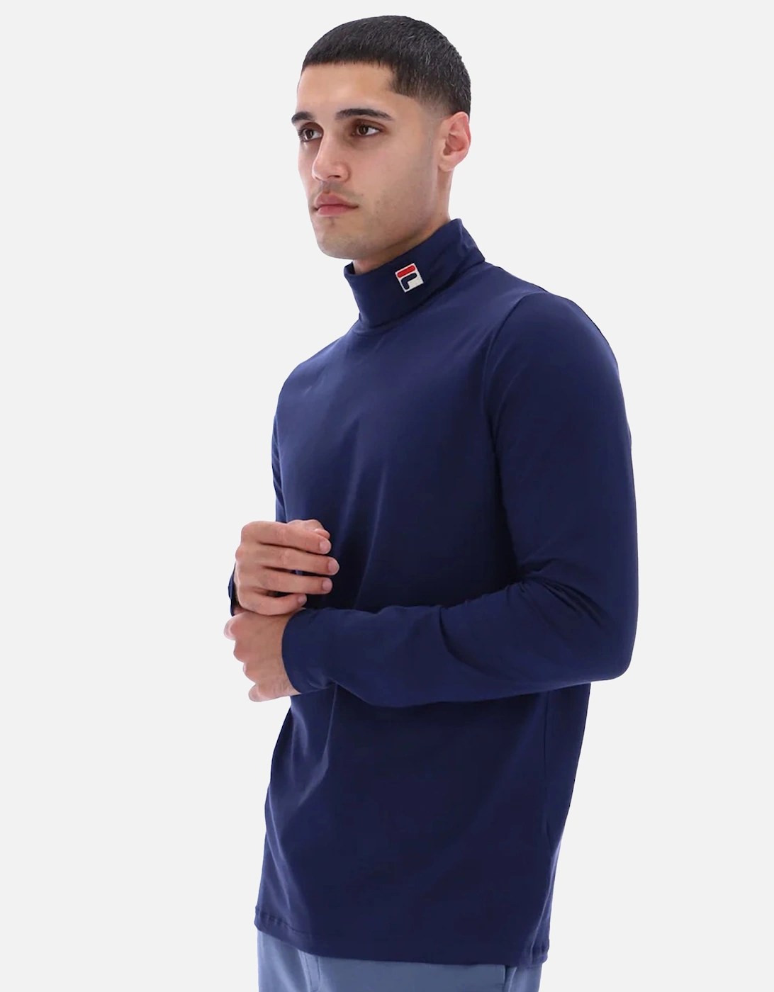 19th Classic Roll Neck Sweater Tee Navy