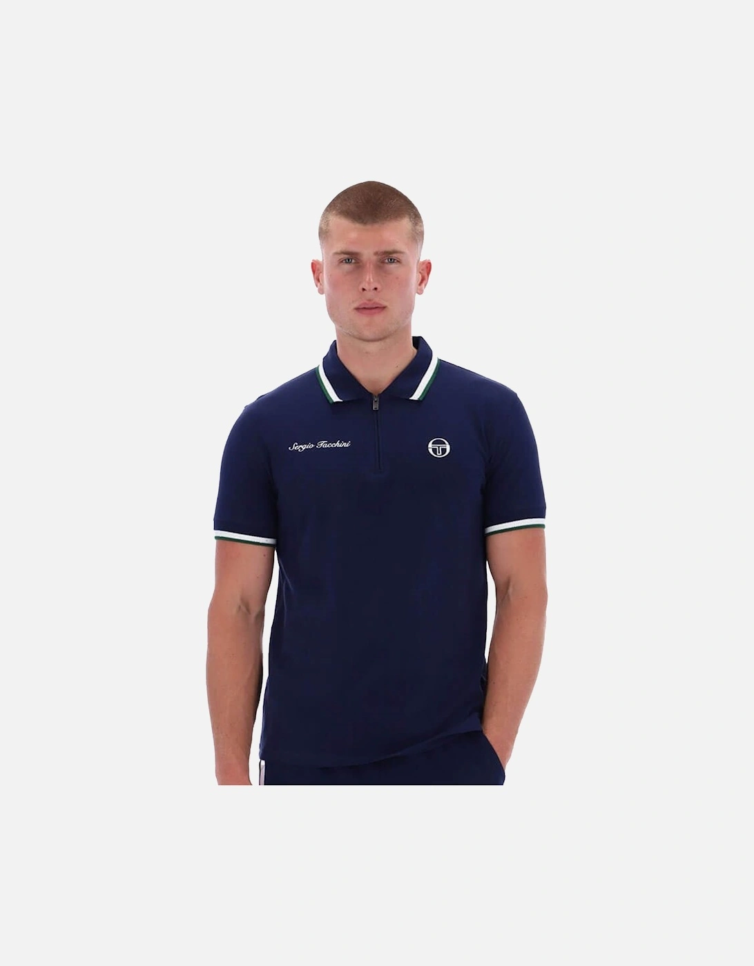 Nanto Half Zip Polo Shirt Maritime Blue