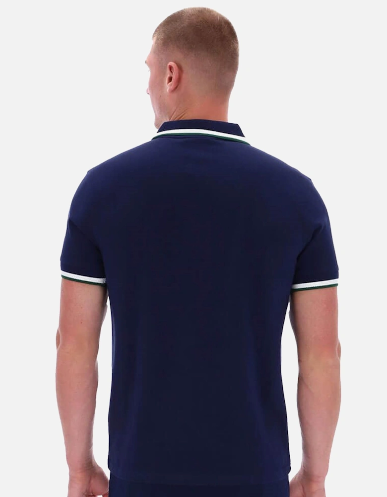 Nanto Half Zip Polo Shirt Maritime Blue