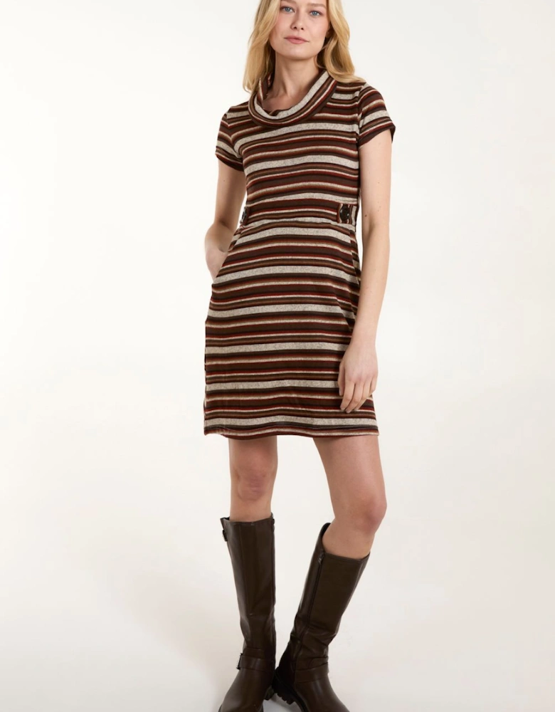 Cowl Neck Tunic Dress