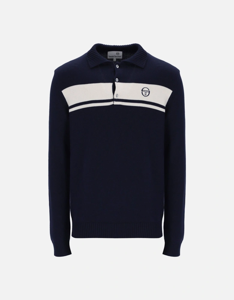 Damarindo Knitted Polo Maritime Blue