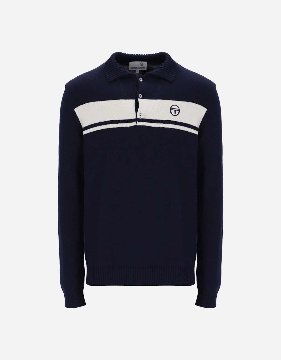 Damarindo Knitted Polo Maritime Blue, 5 of 4