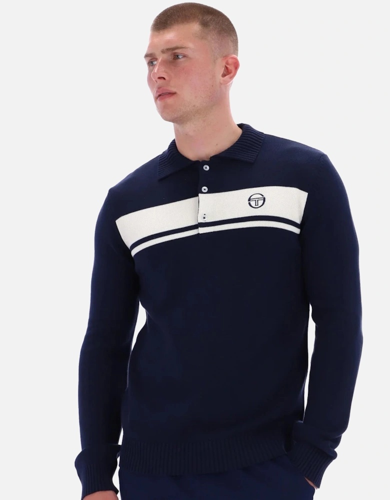 Damarindo Knitted Polo Maritime Blue