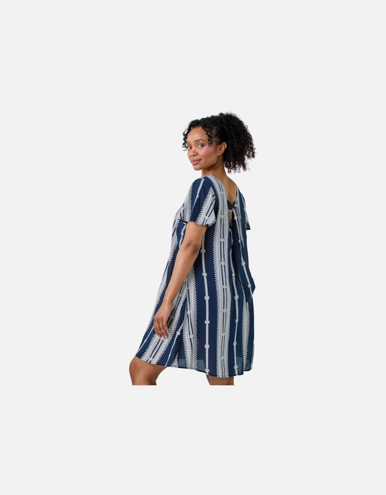Petite Stripe Print T-Shirt Dress