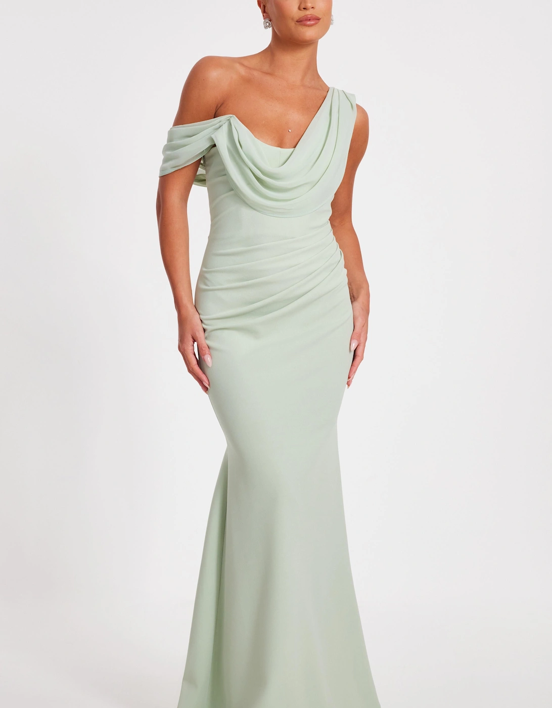 Light Green Drop Sleeve Maxi Dress, 2 of 1
